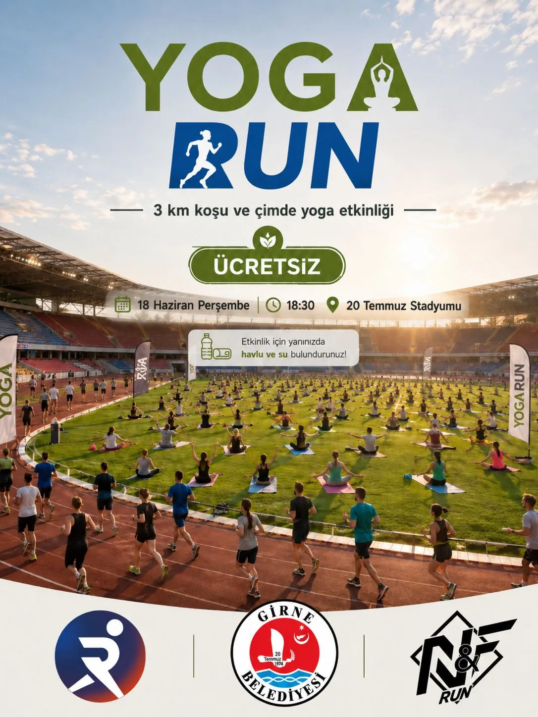 Girne 20 Temmuz Stadyumu’nda “Yoga Run” etkinliği düzenlenecek