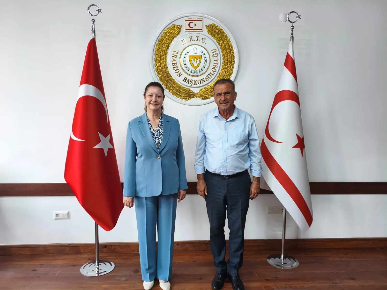 Uluçay, Trabzon temasları kapsamında Başkonsolos Demirel ve gazilerle bir araya geldi